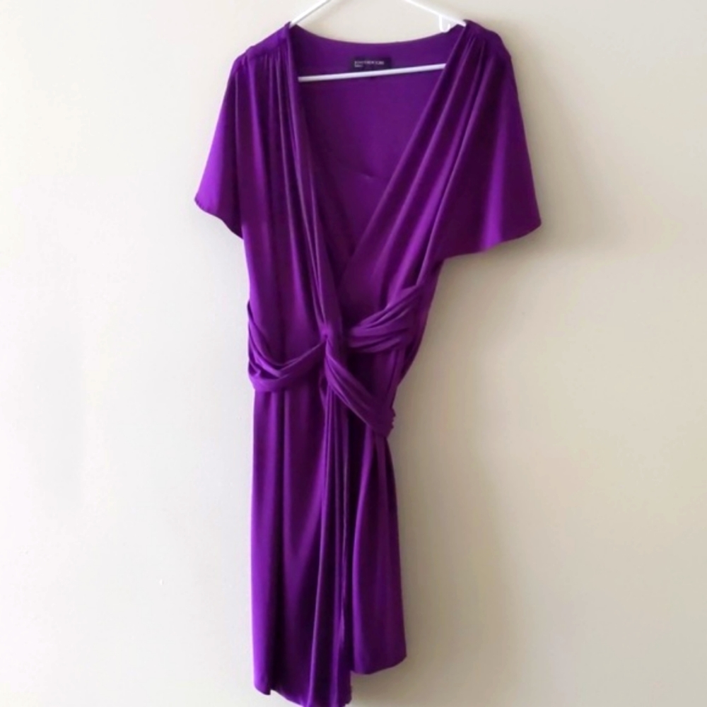 Jones New York Dress Size 16Purple Polyester Blend